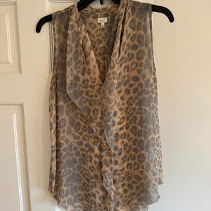 Aritzia Babton Animal Print Blouse